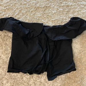 Black off shoulder top